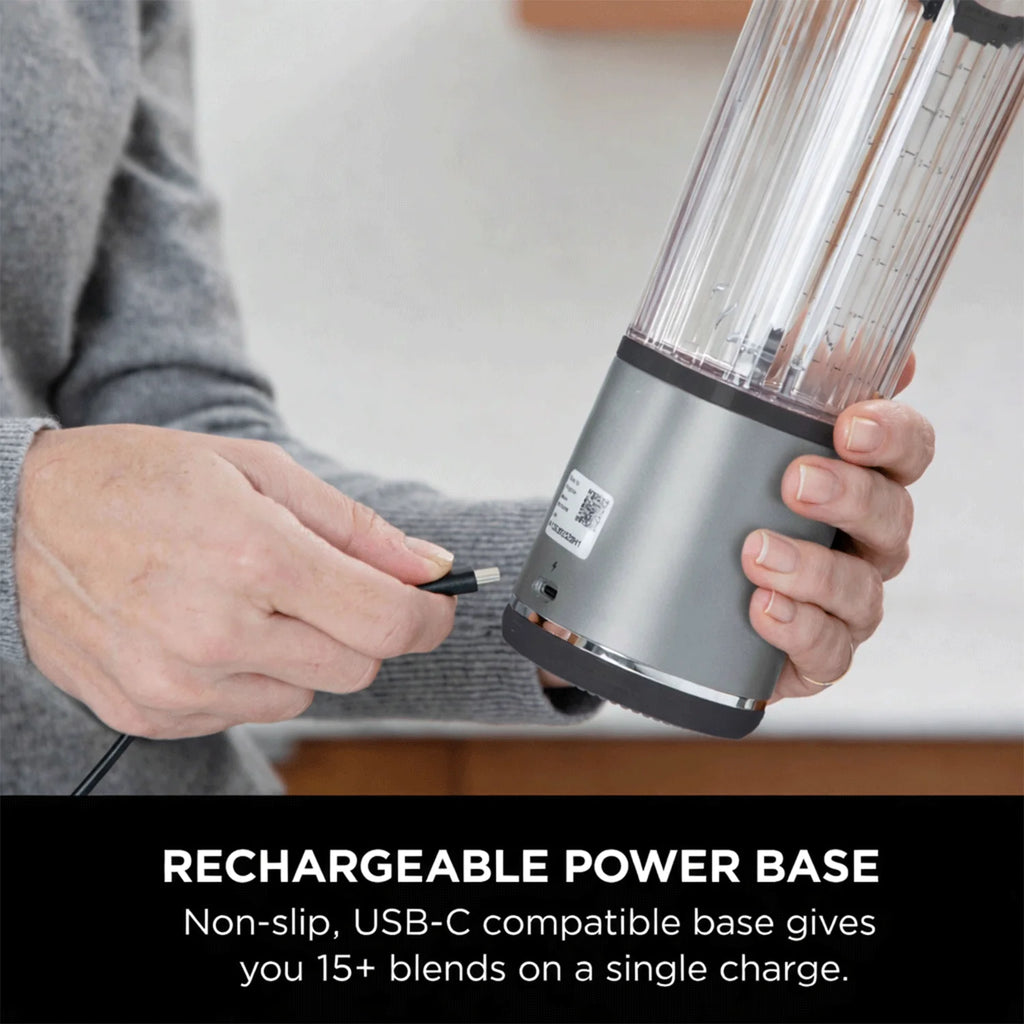 Nenja Blast Portable Cordless Blender (BC151IN) | 530ml, USB-C Rechargeable | Leak-Proof Lid