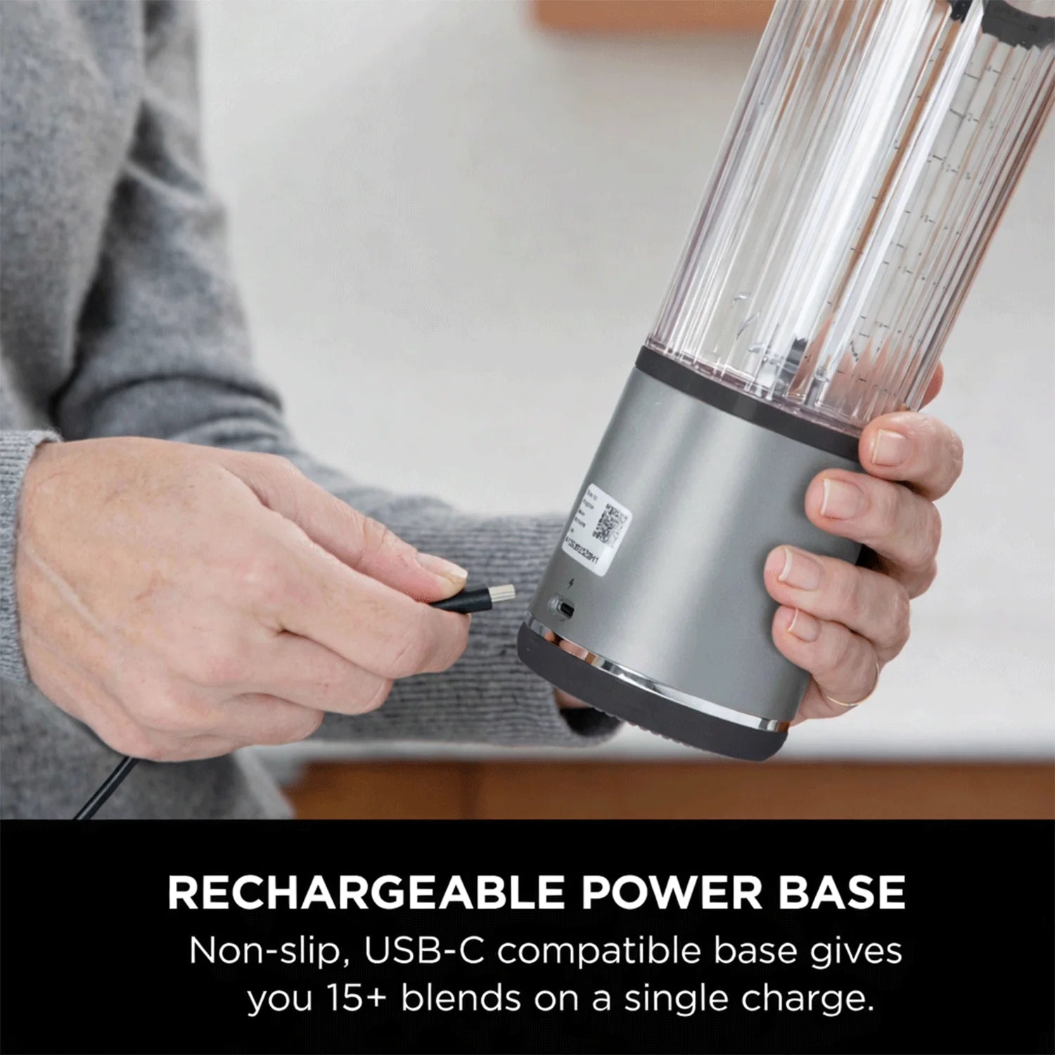 Nenja Blast Portable Cordless Blender (BC151IN) | 530ml, USB-C Rechargeable | Leak-Proof Lid