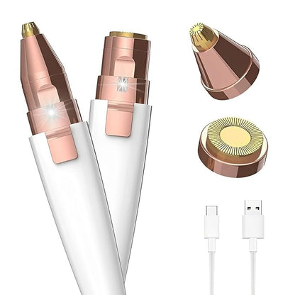 Rechargeable 3-in-1 Multi Trimmer For Women, Multipurpose Hair Remover for Women, Face, Leg, Eyebrow, Underarms, Bikini Trimmer, 90 minutes Runtime, White