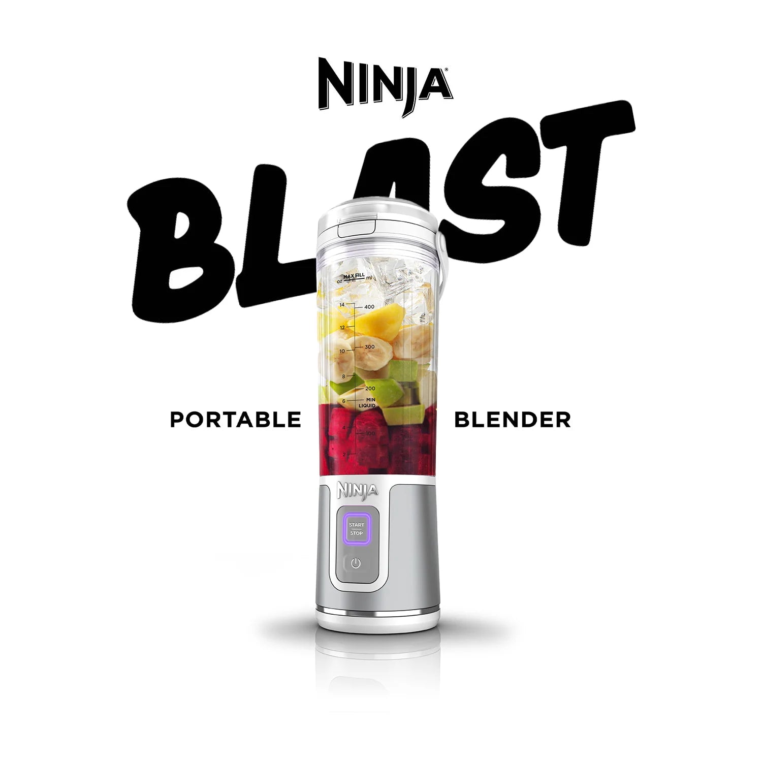 Nenja Blast Portable Cordless Blender (BC151IN) | 530ml, USB-C Rechargeable | Leak-Proof Lid