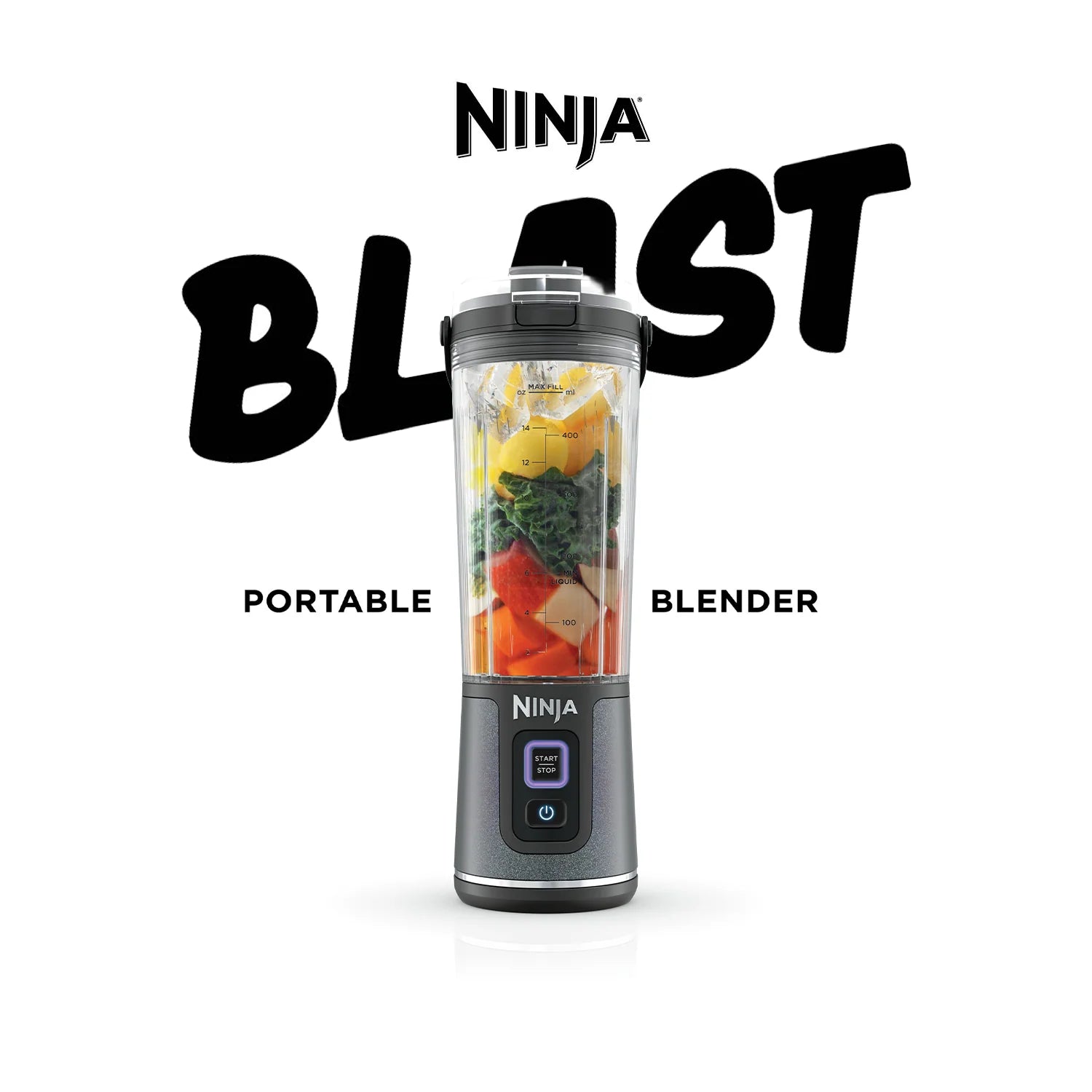 Nenja Blast Portable Cordless Blender (BC151IN) | 530ml, USB-C Rechargeable | Leak-Proof Lid