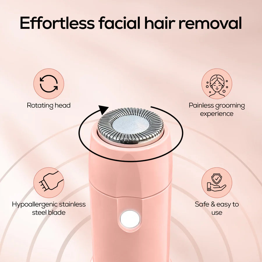 No hair. No care. Painless, cut-free facial hair removal at home — with a built-in smartlight that catches even the tiniest strand. No threading tears. No waxing burns. No salon queue.