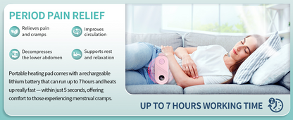 Period Cramp Relief Massager With Heating Pad For Back Pain|Crampfree- Period Cramp Relief Heater&Massager